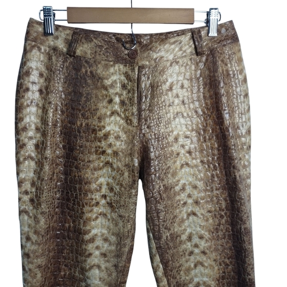 Nelli Women's Brown Animal Print Pants Size Large L - Picture 5 of 12